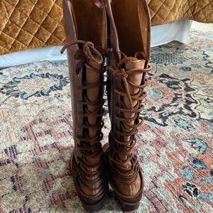 Freebirds by Steven Coal knee high brown boots 8